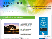 Tablet Screenshot of lifegoodagain.wordpress.com