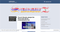 Desktop Screenshot of lebarmenian.wordpress.com