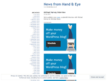 Tablet Screenshot of handandeye.wordpress.com