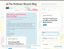 Tablet Screenshot of professorrecycle.wordpress.com