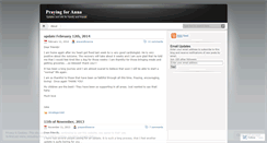 Desktop Screenshot of prayersforanna.wordpress.com