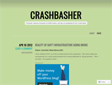 Tablet Screenshot of crashbasher.wordpress.com