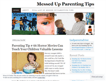 Tablet Screenshot of messedupparentingtips.wordpress.com