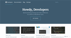 Desktop Screenshot of developer.wordpress.com
