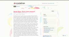 Desktop Screenshot of crystaltran.wordpress.com