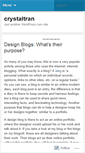 Mobile Screenshot of crystaltran.wordpress.com