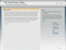 Tablet Screenshot of hillmachinery1.wordpress.com