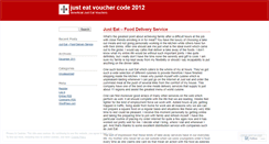 Desktop Screenshot of justeatvouchercode20126.wordpress.com