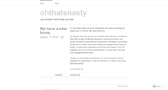 Desktop Screenshot of ohthatsnasty.wordpress.com