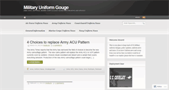 Desktop Screenshot of militaryuniformgouge.wordpress.com