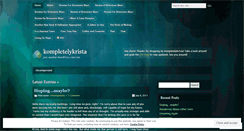 Desktop Screenshot of kompletelykrista.wordpress.com