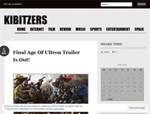 Tablet Screenshot of kibitzers.wordpress.com