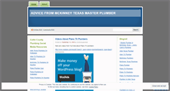 Desktop Screenshot of mckinneyplumber.wordpress.com