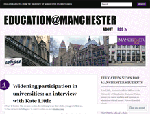 Tablet Screenshot of educationatmanchester.wordpress.com