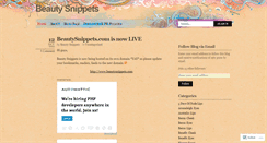 Desktop Screenshot of beautysnippets.wordpress.com