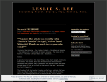 Tablet Screenshot of leslieslee.wordpress.com