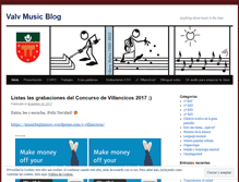 Tablet Screenshot of musicbeginsnow.wordpress.com