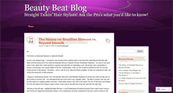 Desktop Screenshot of beautybeatblog.wordpress.com
