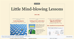 Desktop Screenshot of littlemindblowinglessons.wordpress.com