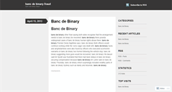 Desktop Screenshot of developer.bancdebinaryfraud.wordpress.com