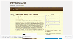 Desktop Screenshot of latestinfoforall.wordpress.com