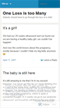 Mobile Screenshot of onelossistoomany.wordpress.com