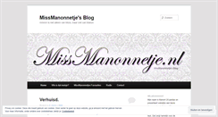 Desktop Screenshot of missmanonnetje.wordpress.com