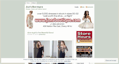 Desktop Screenshot of jansboutique.wordpress.com