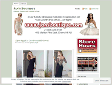 Tablet Screenshot of jansboutique.wordpress.com