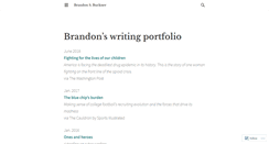 Desktop Screenshot of brandonbuckner.wordpress.com
