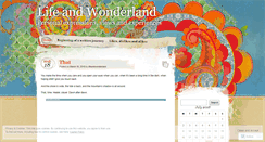 Desktop Screenshot of lifeandwonderland.wordpress.com