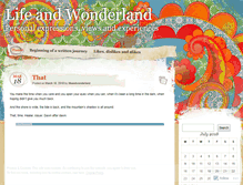 Tablet Screenshot of lifeandwonderland.wordpress.com
