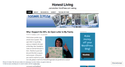 Desktop Screenshot of honestliving.wordpress.com