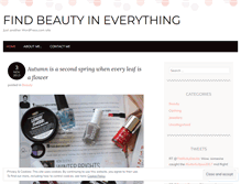 Tablet Screenshot of findbeautyineverything.wordpress.com
