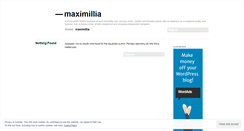 Desktop Screenshot of maximillia.wordpress.com