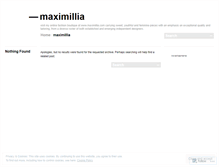 Tablet Screenshot of maximillia.wordpress.com