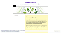 Desktop Screenshot of ecopreneurial.wordpress.com