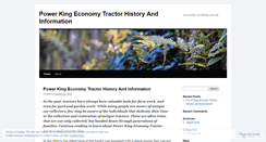 Desktop Screenshot of powerkingeconomytractorhistory.wordpress.com