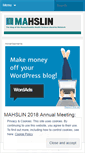 Mobile Screenshot of mahslin.wordpress.com