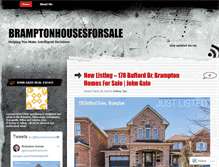 Tablet Screenshot of bramptonhousesforsale.wordpress.com