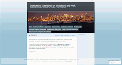 Desktop Screenshot of institutionsandwork.wordpress.com
