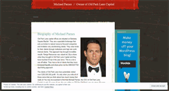 Desktop Screenshot of michaelparnes.wordpress.com