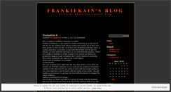 Desktop Screenshot of frankiekain.wordpress.com