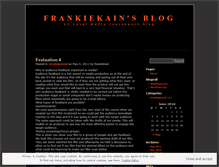 Tablet Screenshot of frankiekain.wordpress.com