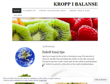 Tablet Screenshot of kroppibalanse.wordpress.com