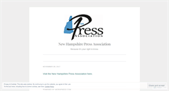 Desktop Screenshot of nhpressassociation.wordpress.com