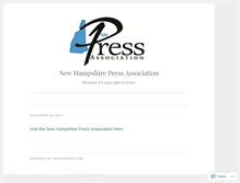 Tablet Screenshot of nhpressassociation.wordpress.com