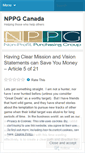 Mobile Screenshot of nppgcanada.wordpress.com
