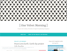 Tablet Screenshot of onevelvetmorning.wordpress.com