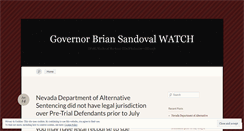 Desktop Screenshot of briansandovalwatch.wordpress.com